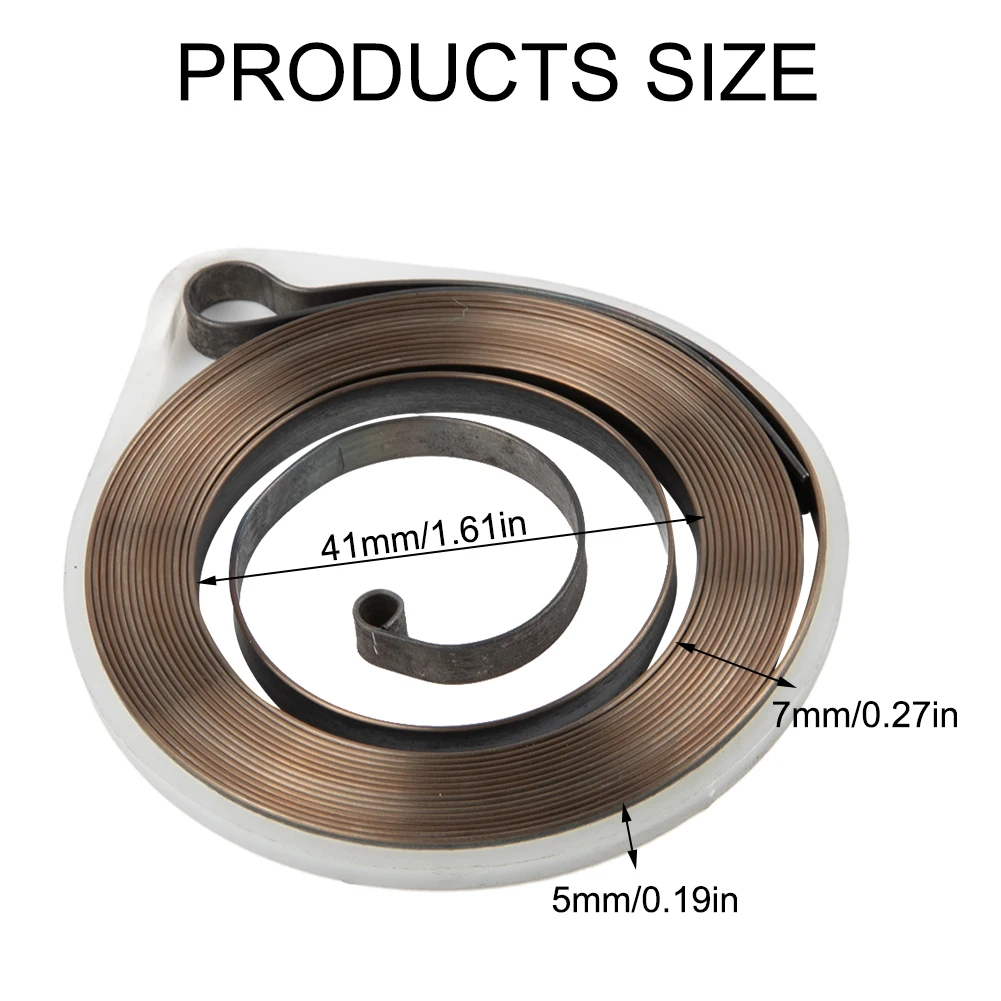 Ressort de démarreur à recul simple pour tronçonneuse chinoise, pièces de rechange, 4500, 5200, 5800, 45CC, 52CC, 58CC, 1PC