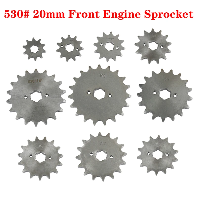 For 200 250cc Off-road Vehicle ATV, 530 Chain 20mm 10t 11T 12t 13T 14T 15t 16t 17T 18t 19T Tooth Front Engine Sprocket