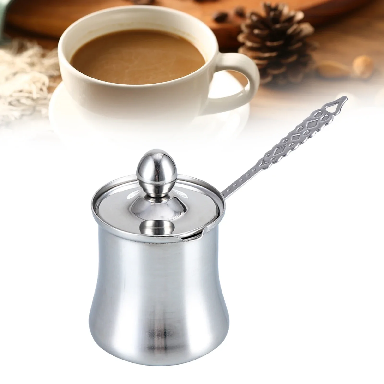 Кофейник, универсальный шоколадный чайник с длинной ручкой, арабский чайник, плавильный горшок для уличного ресторана, офиса, домашнего кафе