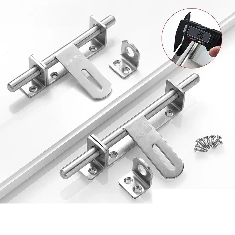 304-stainless-steel-heavy-duty-bolt-anti-theft-door-latch-surface-mount-left-right-door-with-lock-hole-6-8-inch-1-pair