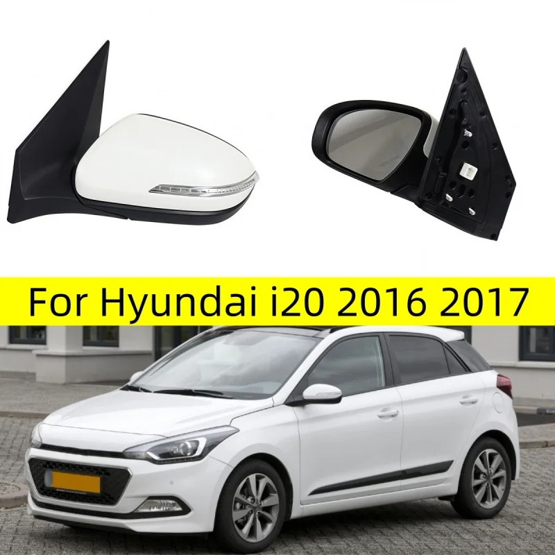 Car Auto Electric Folding Turn Signal Heating Lens Adjustment Mirror Assy For Hyundai I20 2016 2017 Car Rearview Mirror Assembly