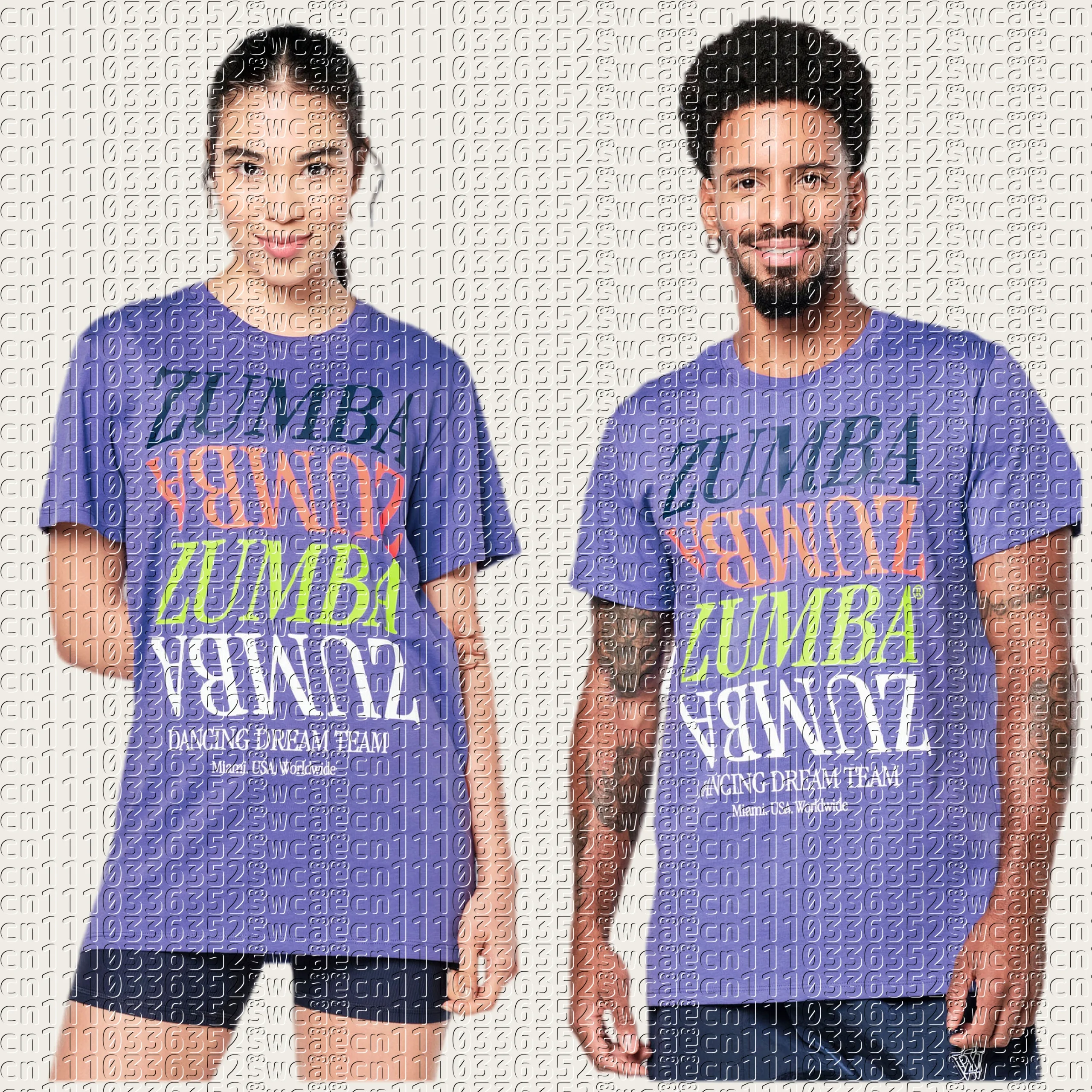 2026 Popular Dance Costume Zunba Dance Fan Sports Theme Summer Adult and Children's T-shirt New Style