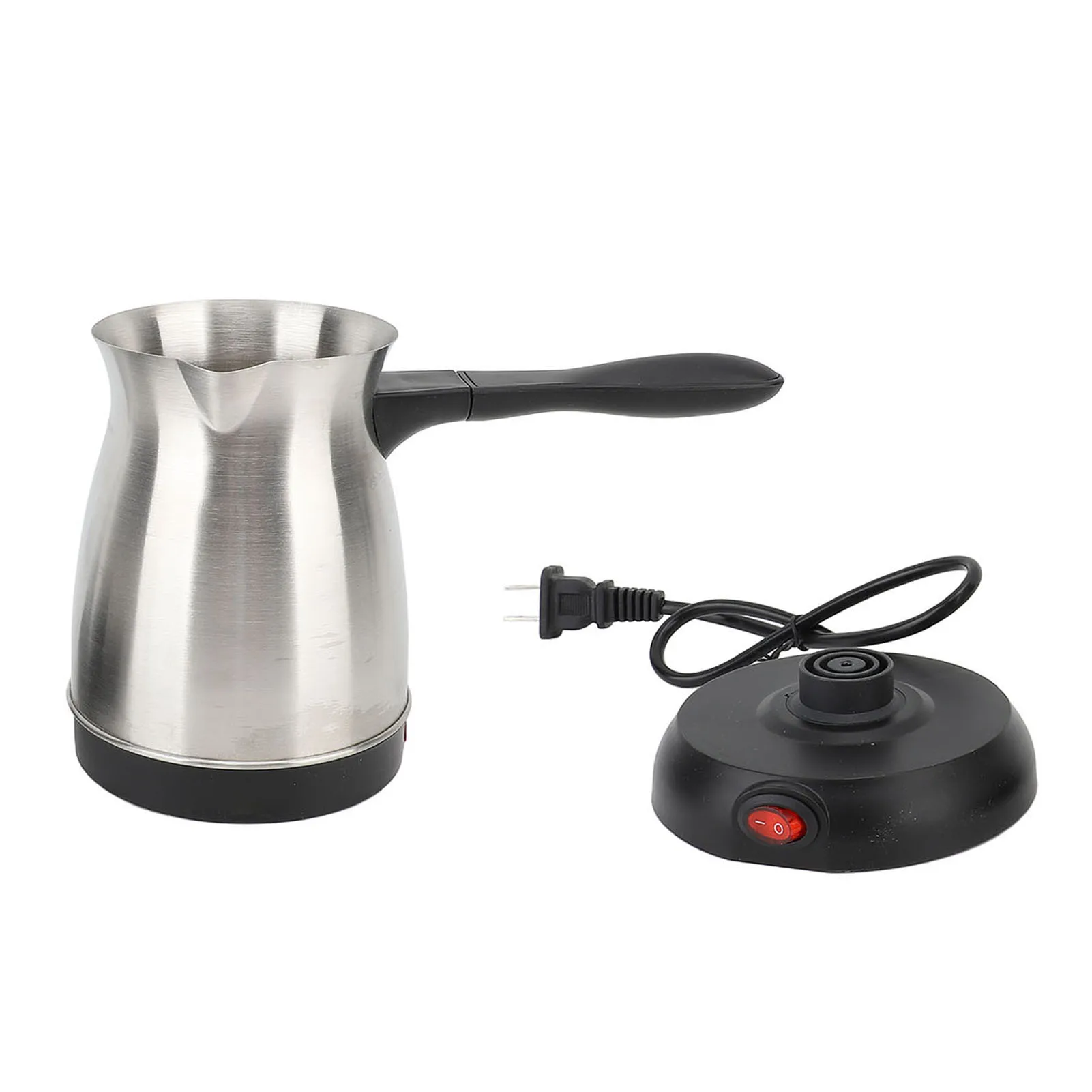 Electric Coffee Pot Ergonomic Handle 600ML 600W Stainless Steel Turkish Coffee Tea Maker Kettle for Home 110V US