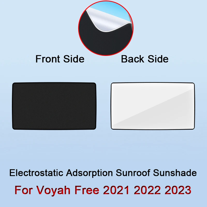 

Car Electrostatic Adsorption Sunroof Sunshade Cover Fit For Voyah Free 2021-2023 2024 Heat Insulation Skylight Sticker Accessory