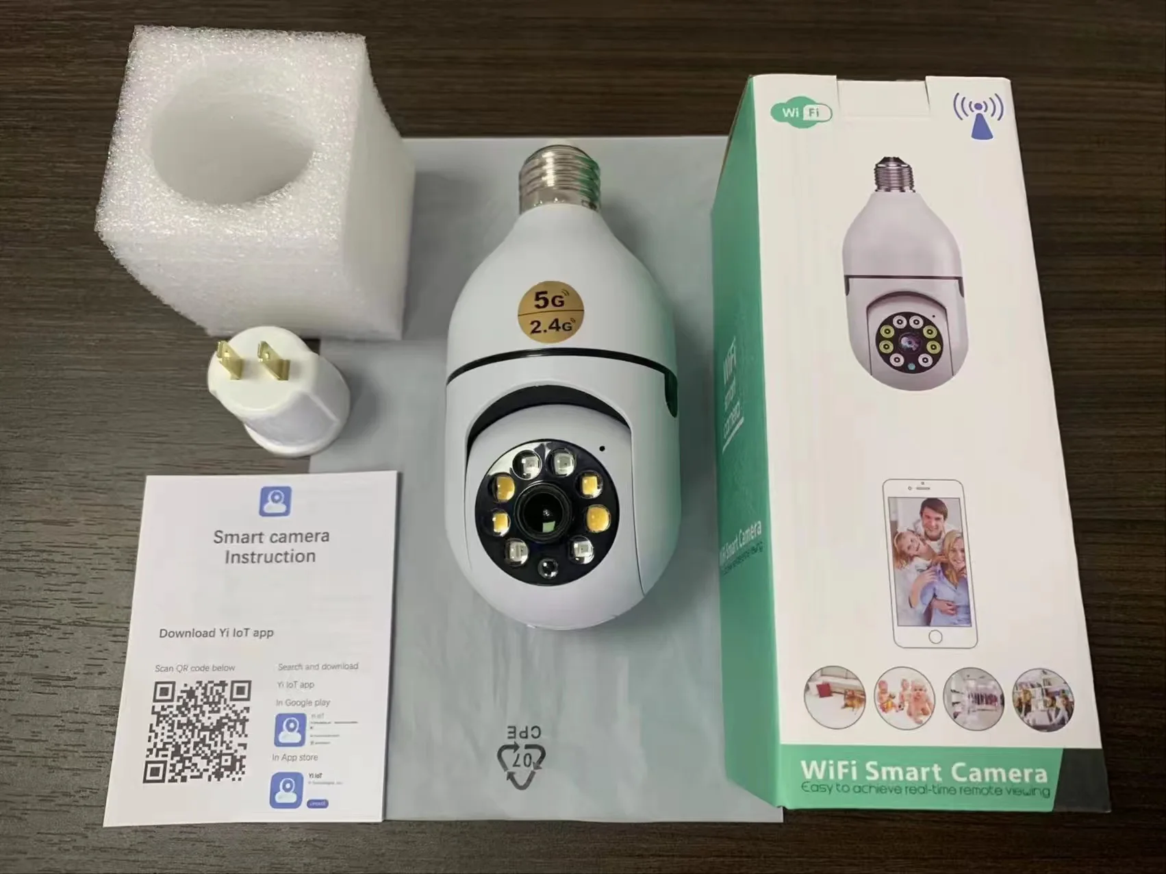 Light Bulb 1080P Security Wireless Camera Wifi Smart for home surveillance light bulb socket Spotlight Alarm Color night vision