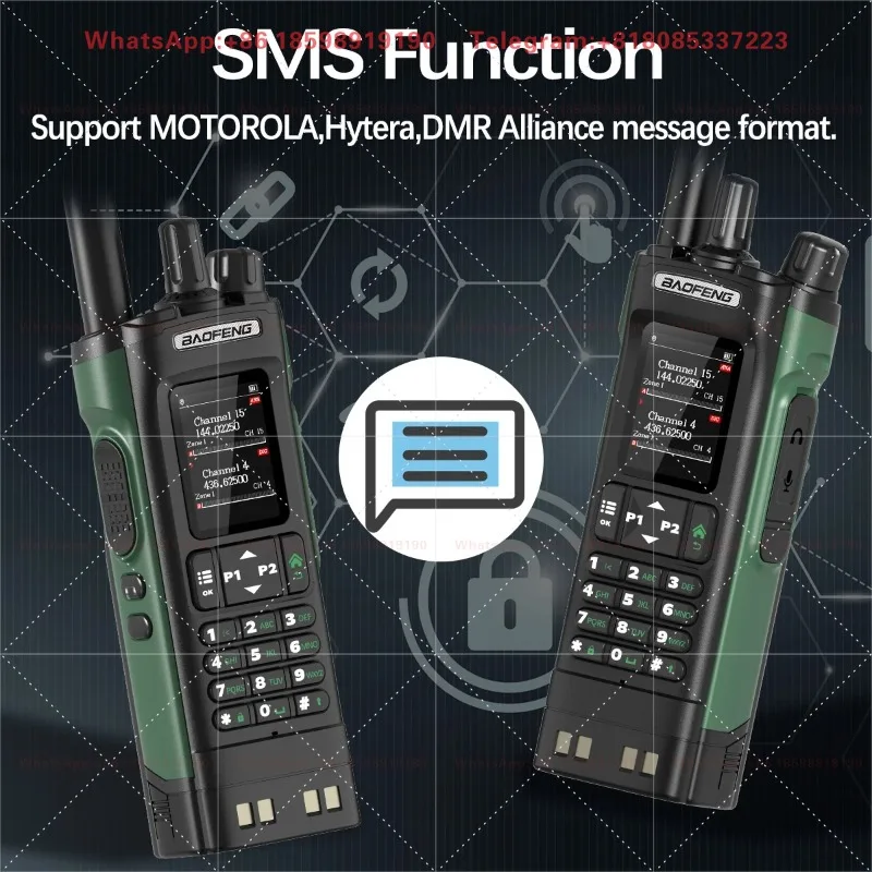 Baofeng DMR DM-32 Digital Walkie Talkie GPS Dual Mode Analog TDMA Dual Time Slot AM FM APRS Digital Call Ham Radio DM-1701 UV-32 - view 6
