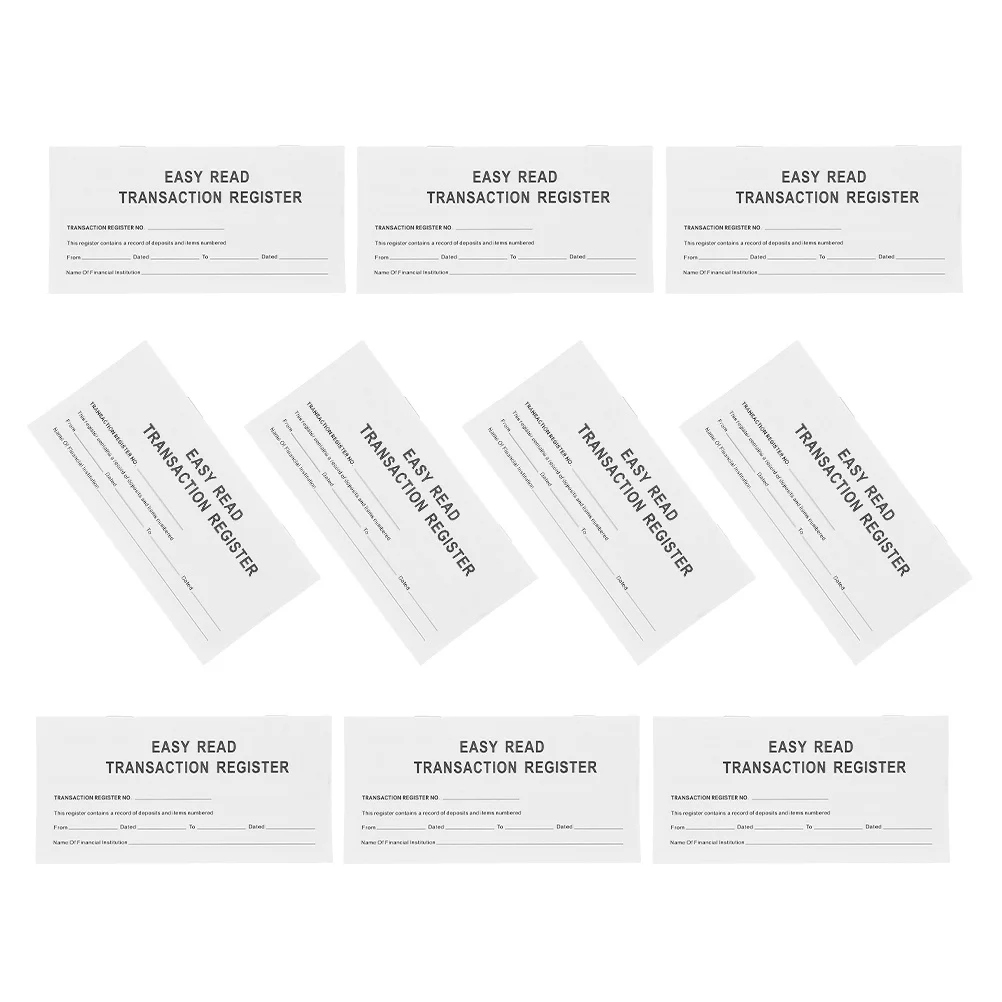 

10 шт., чековая книга, пустая финансовая книга, портативный трекер расходов для личного составления бюджета, управление валютами