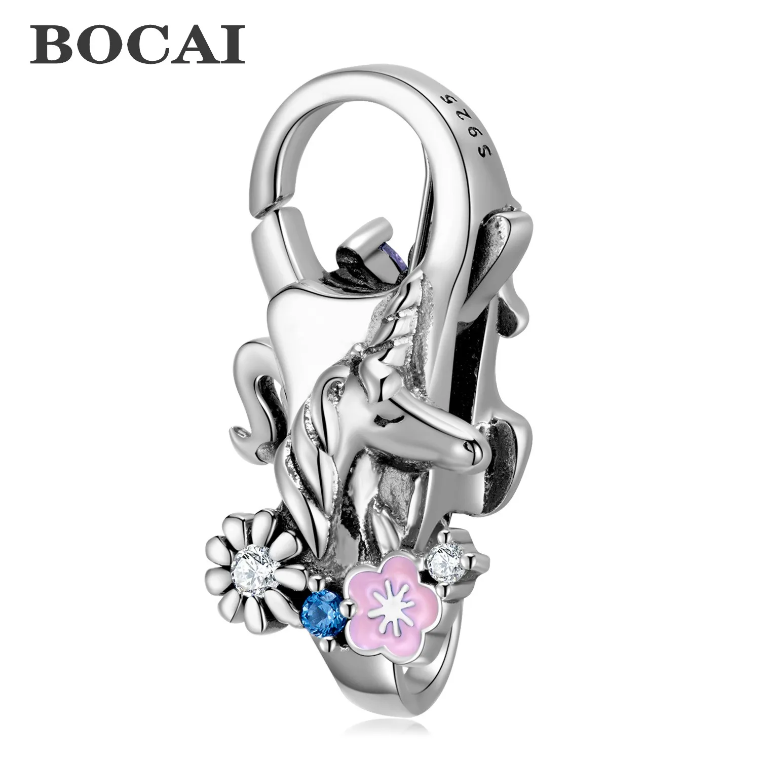 

BOCAI Wholesale Real S925 Silver Colorful Unicorns Lobster Clasps Necklace Clasps Bracelet Clasps Personalized DIY Accessories