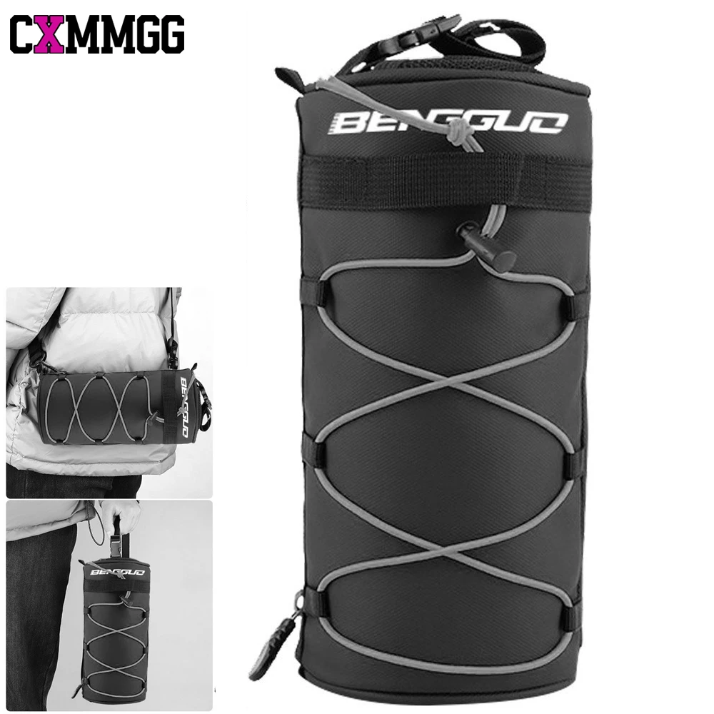 1PCS Waterproof Bike Handlebar Bag – Bicycle Front Bag with Water-Resistant Zippers,Shoulder Strap for Road Bike CyclingCommuter
