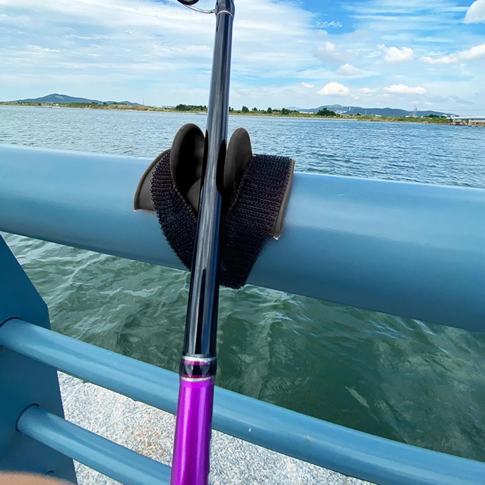 Newly Universal Fishing Rod Holder Silicone U-Shaped Pole Wrap Equipment Suitable for Sea Lake River Fishing