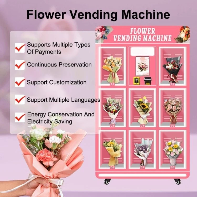 24h Fresh Floral Cooler Flower Vending Frizer Automatic Flower Vending Machine