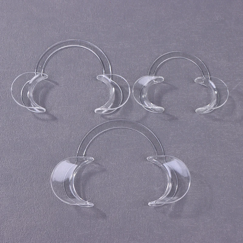 5Pcs Transparent Dental C-shape Plastic Cheek Retractor Lip Mouth Opener Intraoral Dentist  Tool For Tooth Whitening