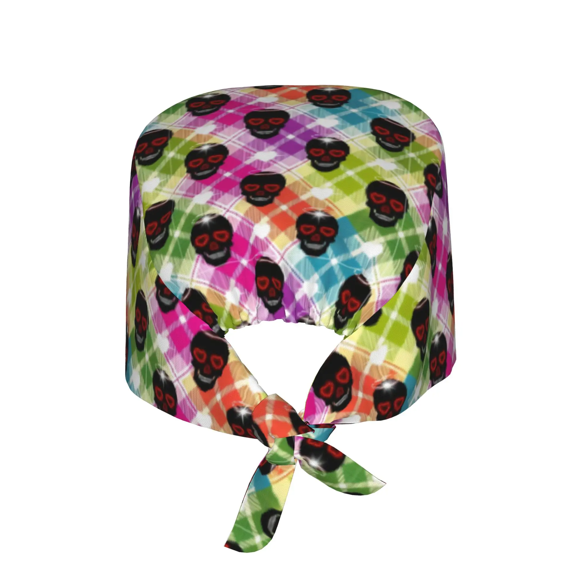 Skull  Medical Staff Scrubs Hat Unisex Horror Skeleton  Doctor Nursing Surgical Cap Scrub Caps