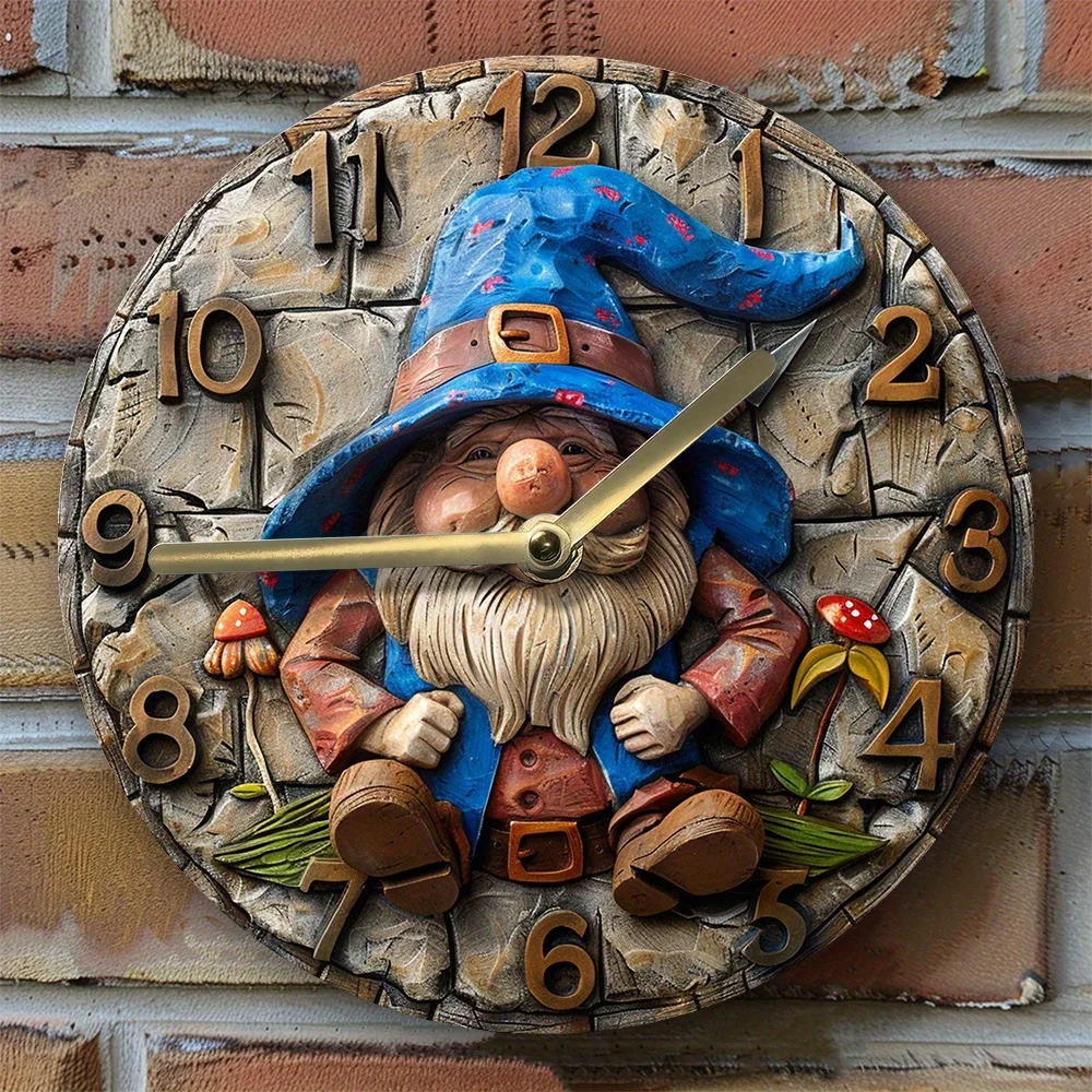 

Wizard-Themed Wall Clock with 3D Effect,DIY Clock Kit, Home Office Decor - Artistic Wizard Design with High-Definition Printing