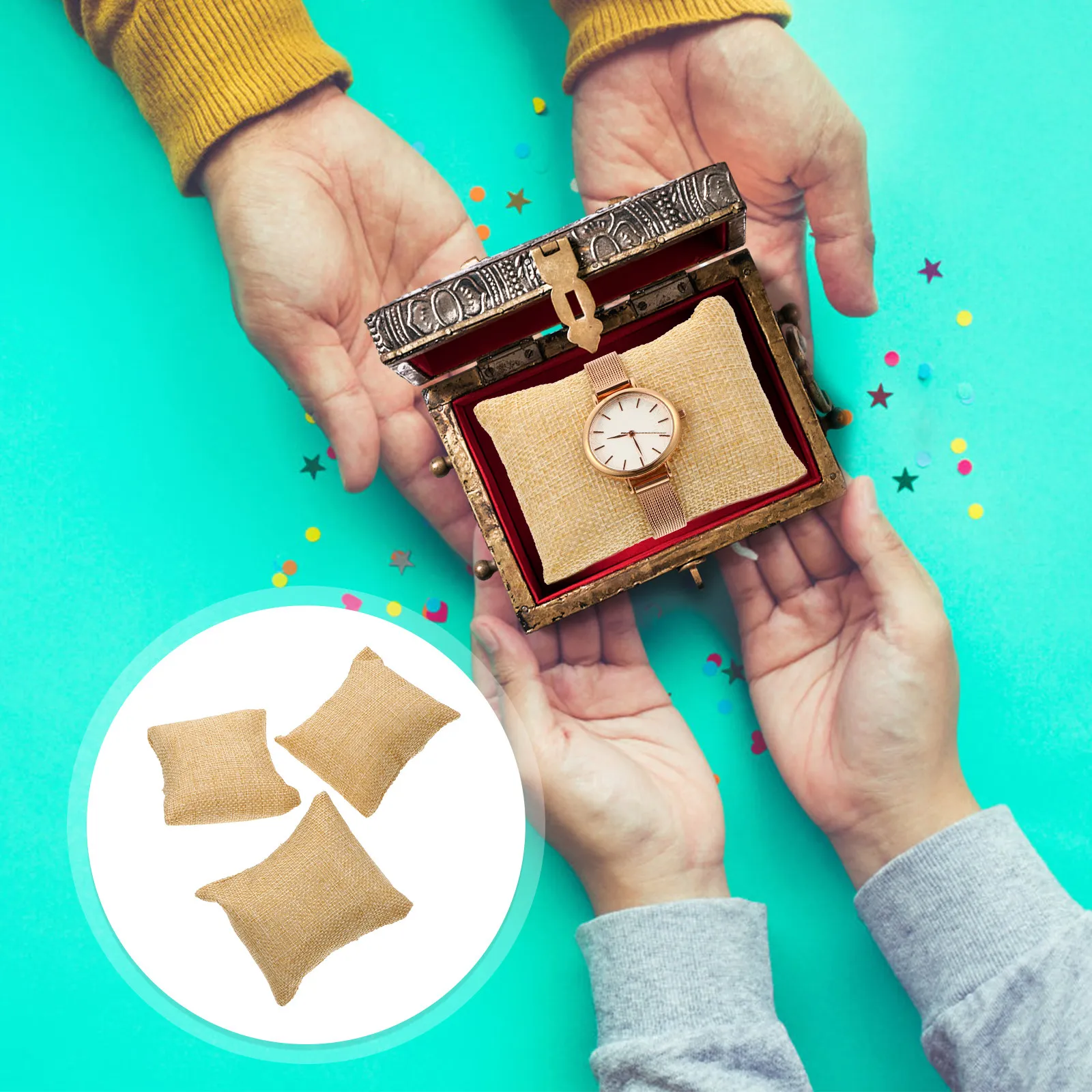 

Набор из 15 подушек-держателей для демонстрации часов, браслетов и цепочек, подушечки для ювелирных изделий для витрин магазинов и прилавков