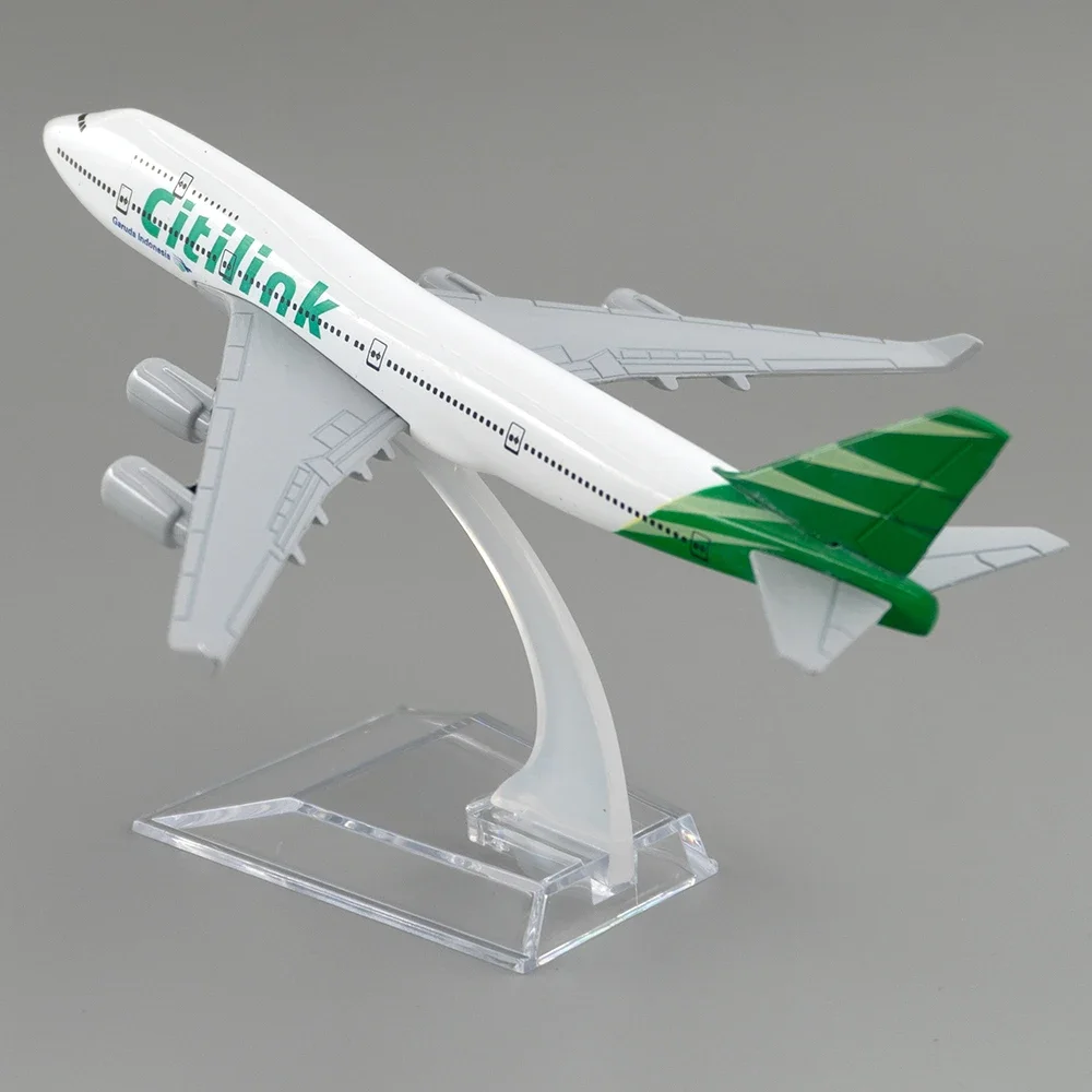 Avión de aleación a escala 1/400 Boeing 747, Indonesia Citilink Air, avión de 16cm, modelo B747, juguetes, decoración, regalo para niños para colección