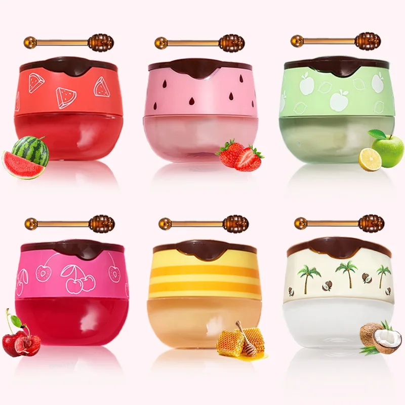 

Six Honey Jar Strawberries Moisturizing and Moisturizing, Fading Lip Lines, Lip Mask, Hydrating and Removing Dead Skin Lipstick.