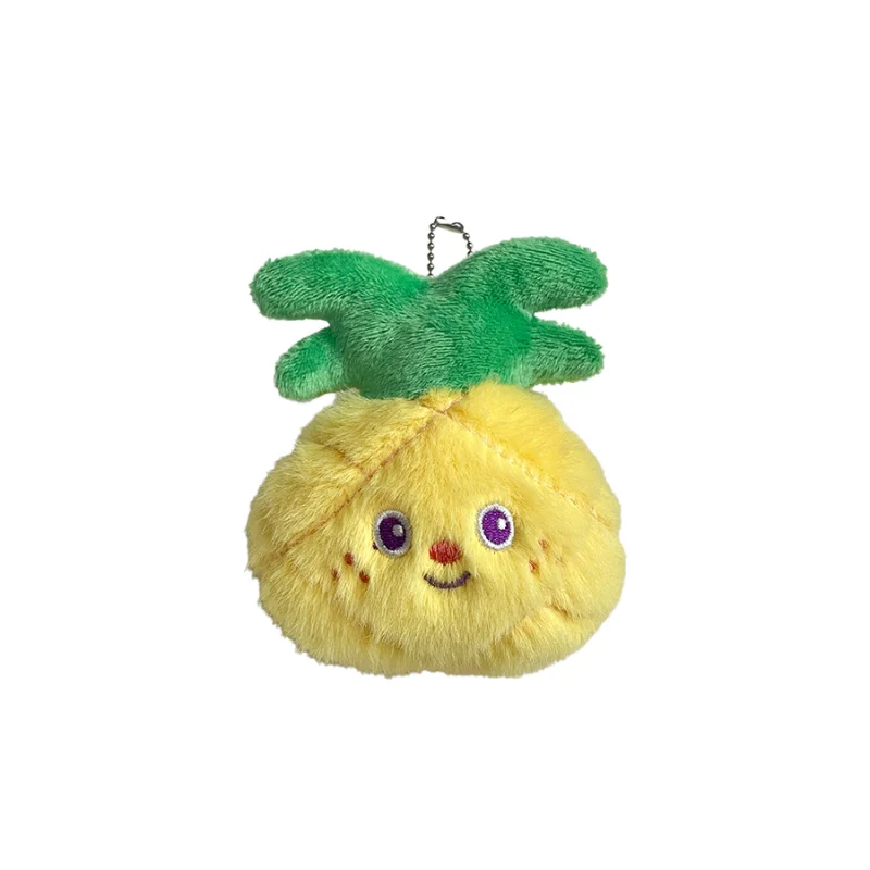Porte-clés pomme créatif de poupée de dessin animé de fruits mignons, pendentif de sac d'école Durian, décorations alimentaires, ornements de Couple, cadeaux d'anniversaire