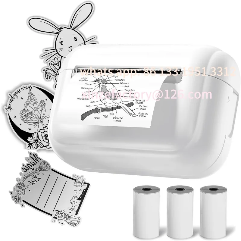 

Customizable Q02E Portable Thermal Printer Photo Bluetooth Wrong Question Printer Small Home Printer