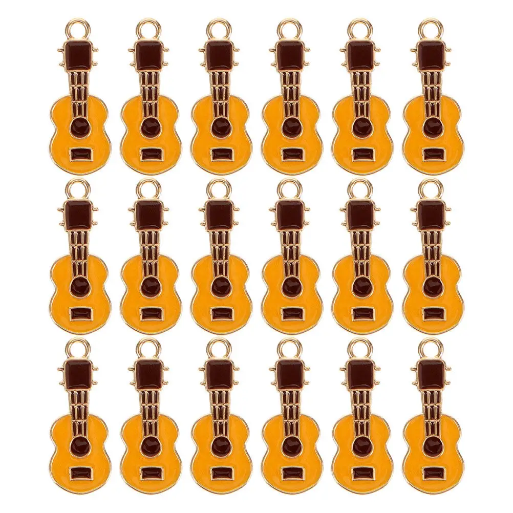 

25Pcs Guitar Pendant Charms for Jewelry Making DIY Craft Supplies Music Lover Accessories Necklace Bracelet Keychain Kit