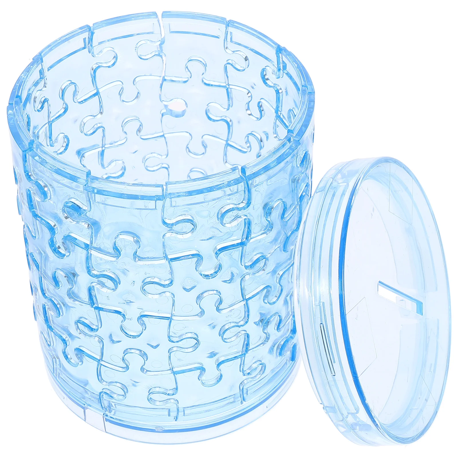 

Puzzle Piggy Bank Transparent Coin Jar For Adults Saving Box Desktop Decoration Plastic Money Container Change Holder