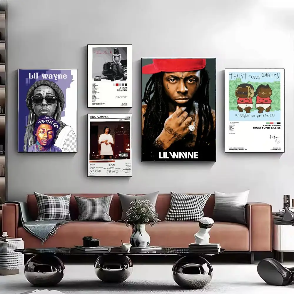 Rapper L-Lil Wayne Poster HD Decorative Wall Art Aesthetic Home Decor for Living Room Bedroom Café Office Modern Stylish Gift