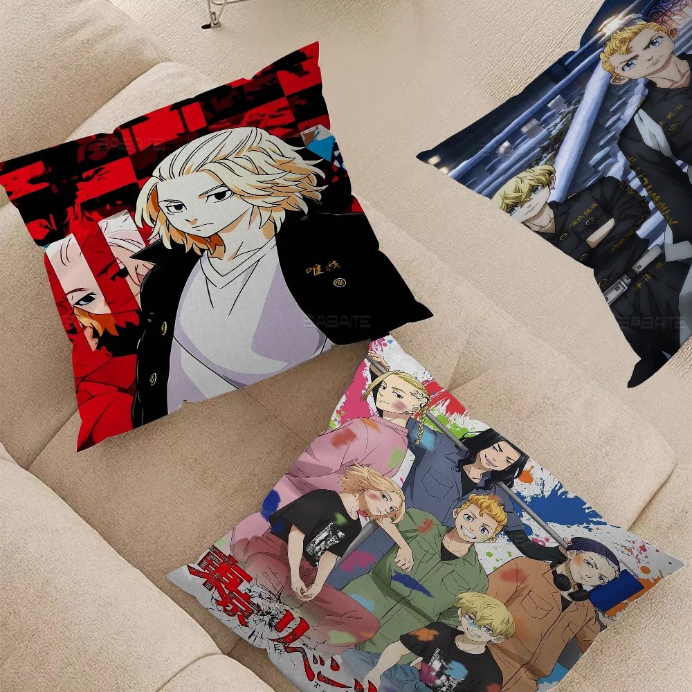 Tokyo Revengers Cushion Cover Decorative Pillow Sofa Home Decor Case Pillow Cases