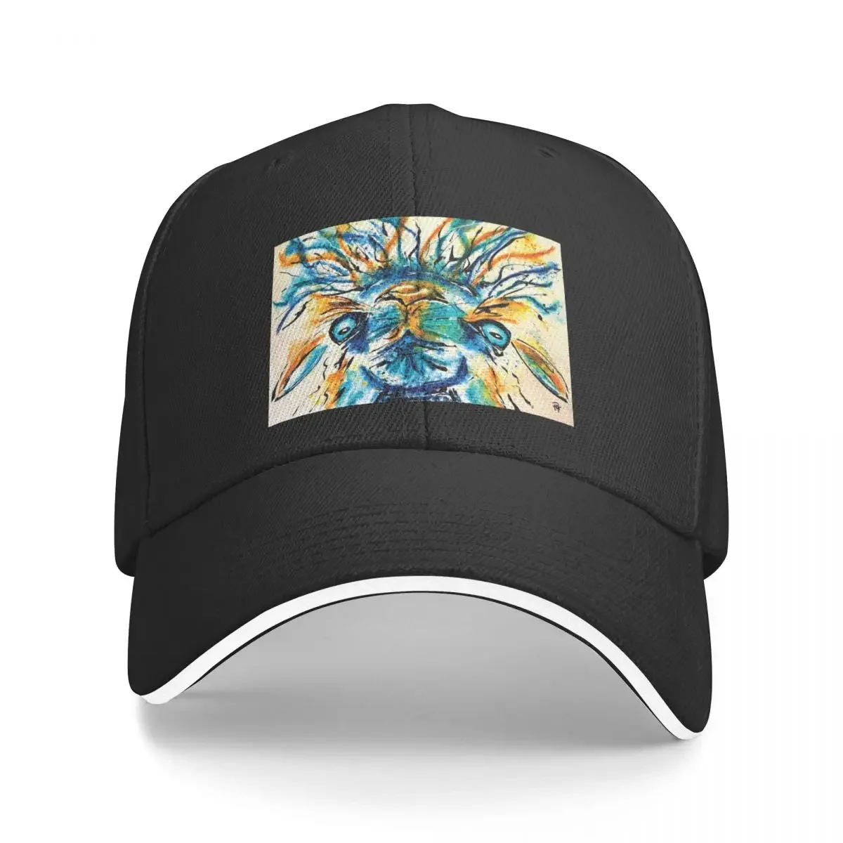 

Kooky Kreatures 'Leo: The Turquoise Llama' Caricature Print — Art by Paquita Baseball Cap Hat Luxury Brand cute Women Men's