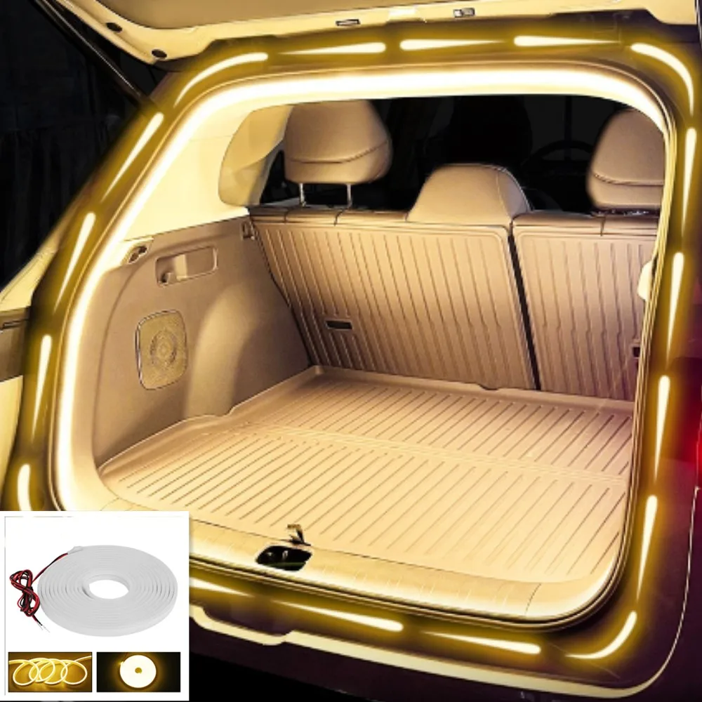 Universal Wireless LED Trunk Light High Brightness Auto Sensing Tailgate Lamp Car Interior Ambient Decoration Light Wiring Free