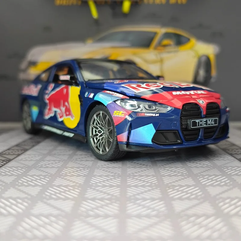 

Модель автомобиля Red Bull M4G82 M4DTM из сплава, раллийная версия, коллекционная, для хобби, игрушка-украшение