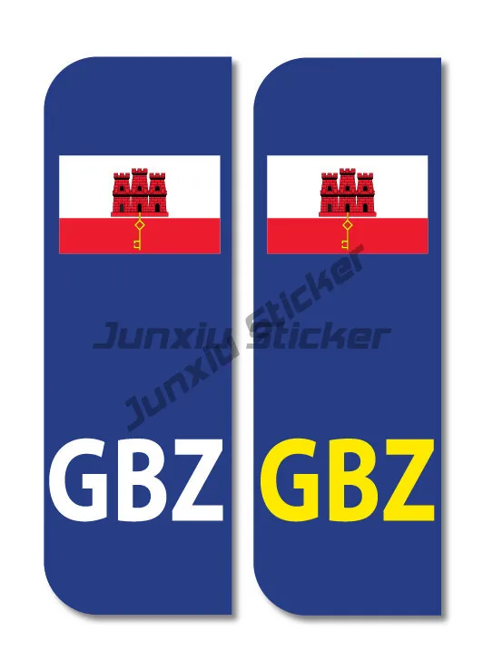 

GBZ Euro Car Number Plate GIBRALTAR Vinyl Stickers