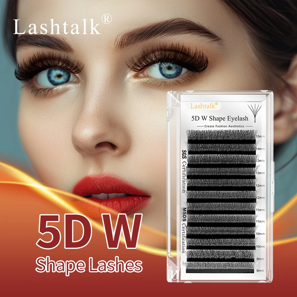 

Lashtalk 5D W Shape Eyelash Extensions From Nagaraku B C D Babybent Premade Flowering Volume Soft Fake Lashes Easy Faning Makeup