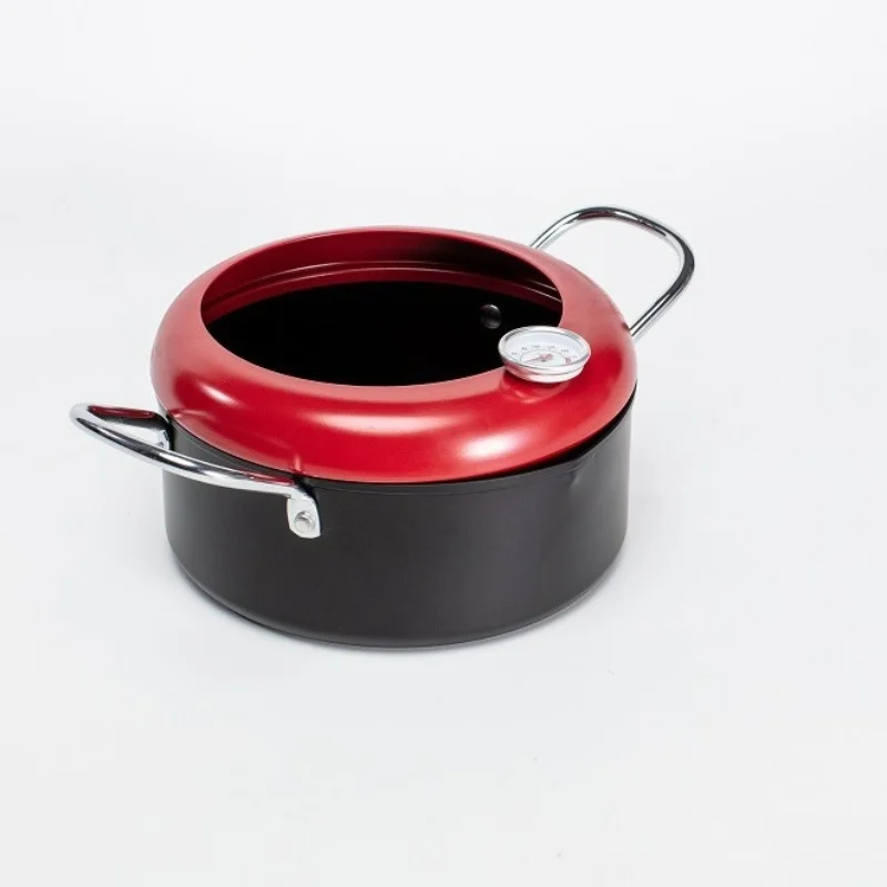 

Multifunctional Japanese Deep Fryer Household Small Deep Fryer with Thermometer Non-stick Pan Tianluo Fryer Deep Soup Pot