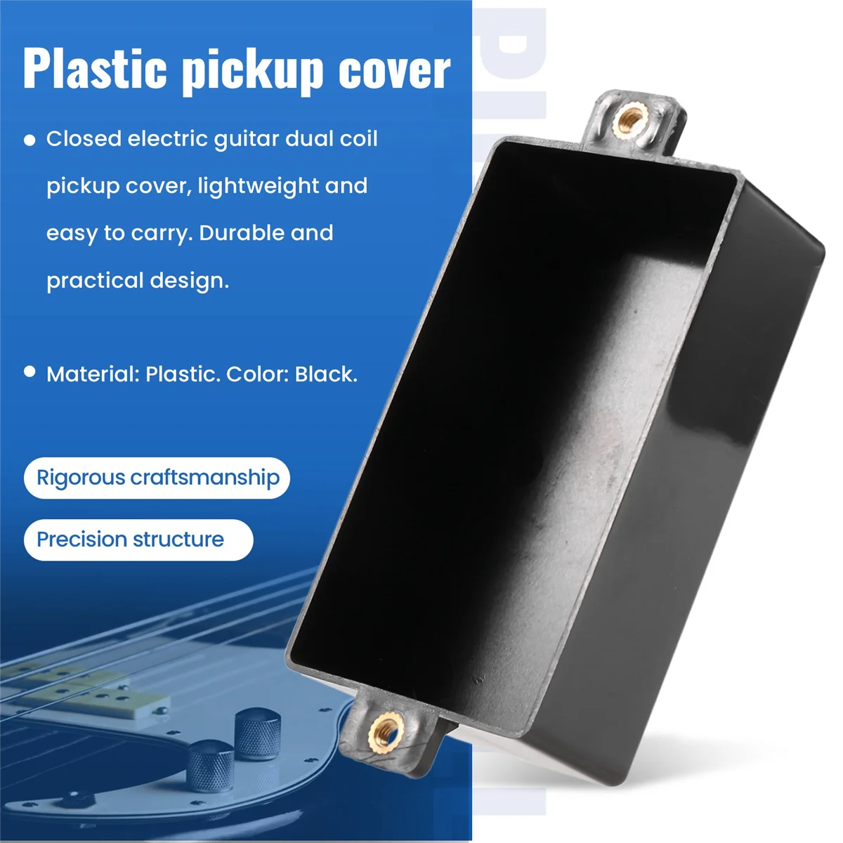 CHCH Plastic Sealed Humbucker Pickup Cover fit SQ ST Pickup Guitar Parts (Black)