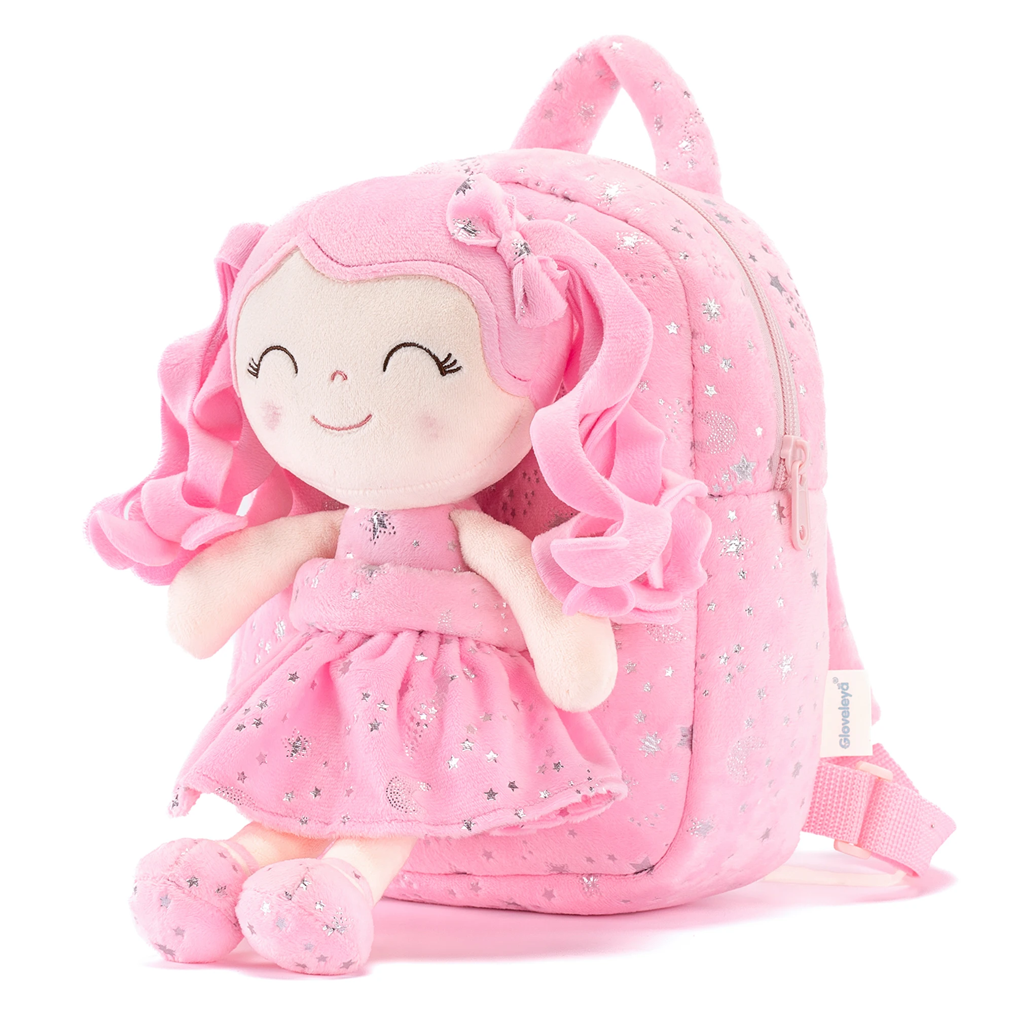 

Gloveleya Plush Backpack kids Backpacks Toddler Bags Curly Hair Dolls Starry Sky Series toys