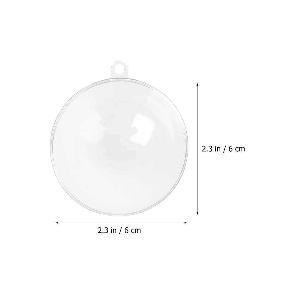

10Pcs Transparent Plastic Xmas Ball Ornaments Clear Fillable Decorations Hanging Xmas Tree Pendants Holiday
