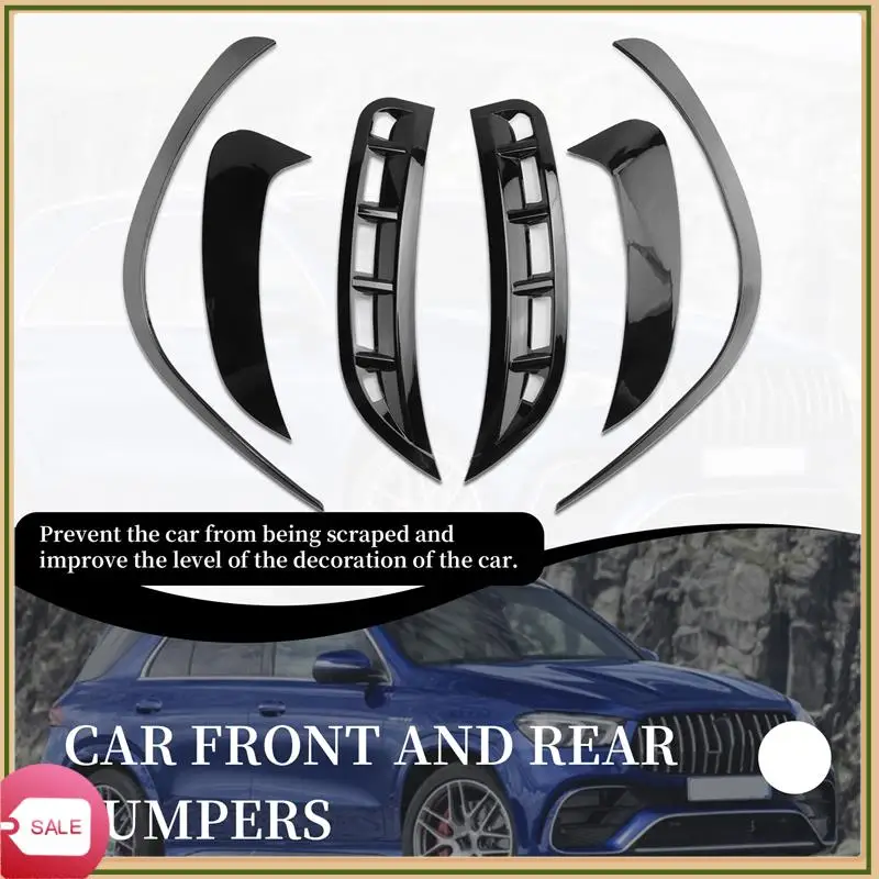 Unique 6Pcs Car Front&Rear Bumper Splitter Spoilers Trim For Mercedes-Benz GLE W167 2020 AMG