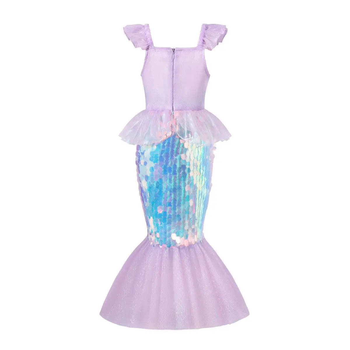 Vestido de princesa con lentejuelas para niños, disfraz de sirena con encanto, ropa de Halloween, fiesta de graduación y cumpleaños