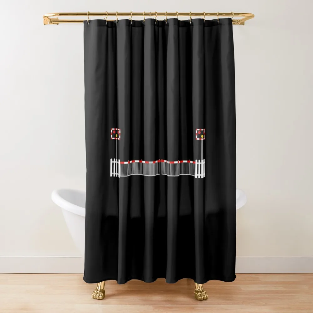 

UK RAILWAY LEVEL CROSSING Shower Curtain Accessories For Shower And Services Anti-Mold Waterproof Shower Curtain