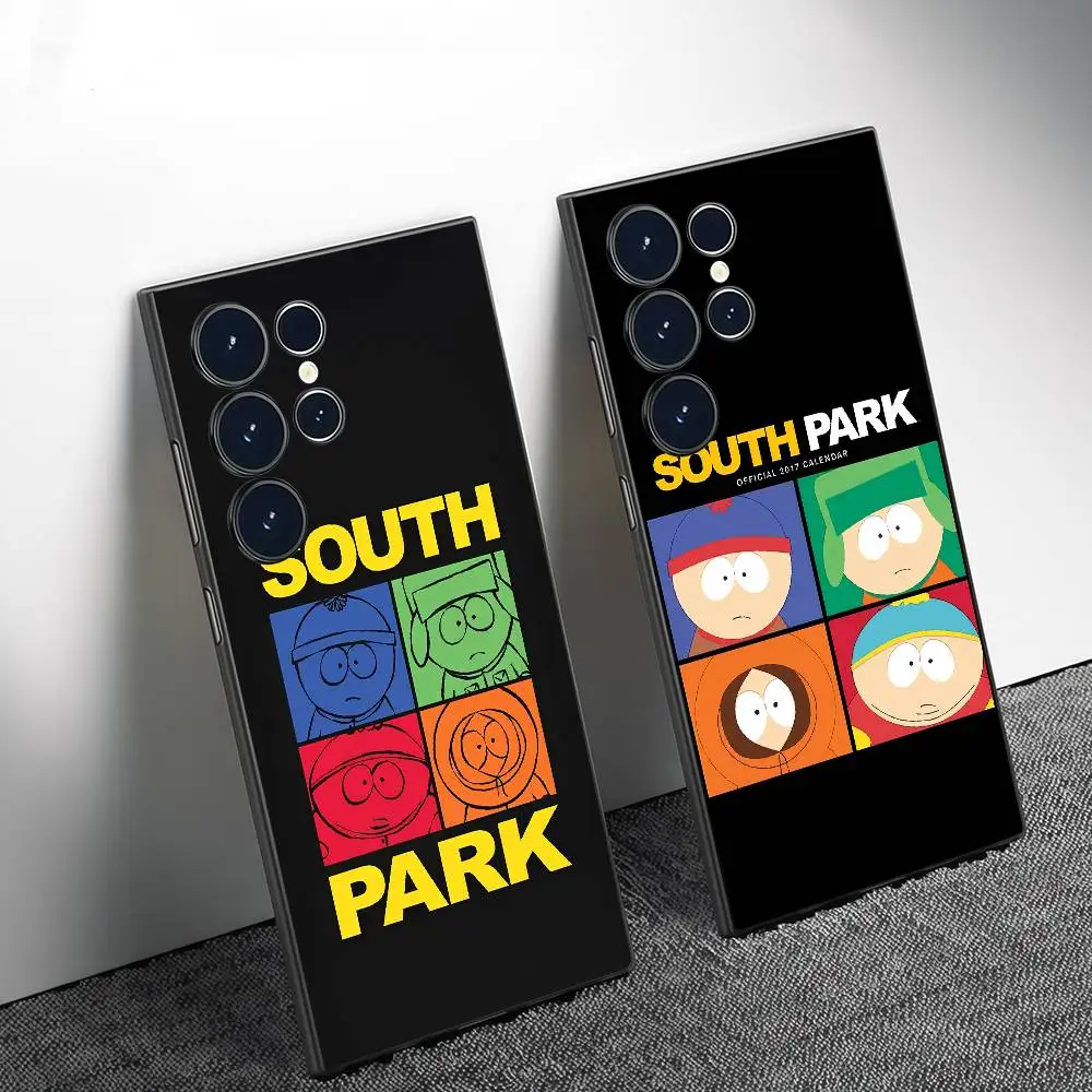 

Cartoon S-South P-Park Phone Case Phone Case For Samsung Galaxy S25 S24 S22 S23 Ultra S21 S20 Plus Frosted Full Soft Case