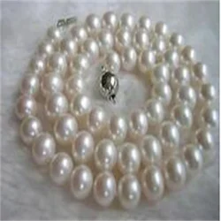 Fashion Exquisite 8-9MM WHITE AKOYA Cultivation PEARL NECKLACE AAA 18