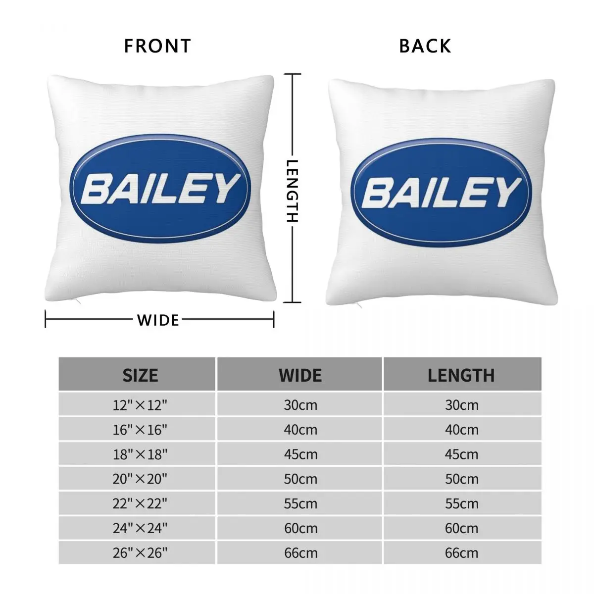 Bailey Caravan Square Pillowcase Pillow Cover Polyester Cushion Zip Decorative Comfort Throw Pillow for Home Car