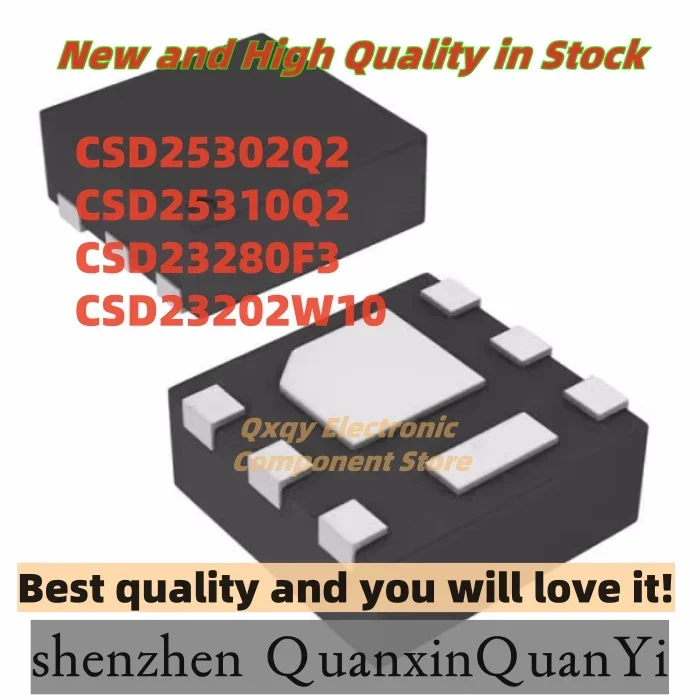Transistor do efeito de campo do MOS, novo, CSD25302Q2, 2532, CSD25310Q2, 2530, CSD23280F3, CSD23202W10, WSON-6, MOS, 10 PCes