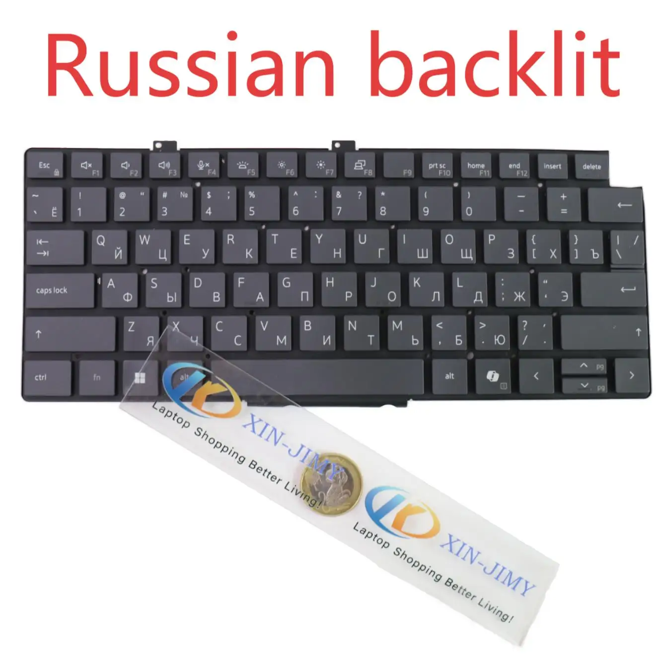 

Русская клавиатура с подсветкой Pro 13 для DELL Pro 13 Plus PB13250 Клавиатура с подсветкой без рамки, черная