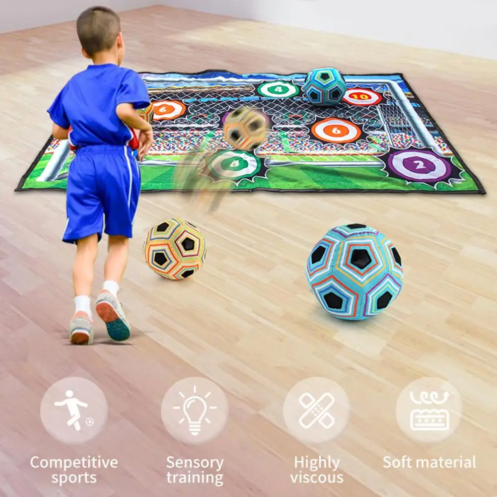 サッカーボールゲームセット子供用屋内屋外サッカートレインスポーツゲーム折りたたみおもちゃ男の子女の子スキル向上サッカー ﻿