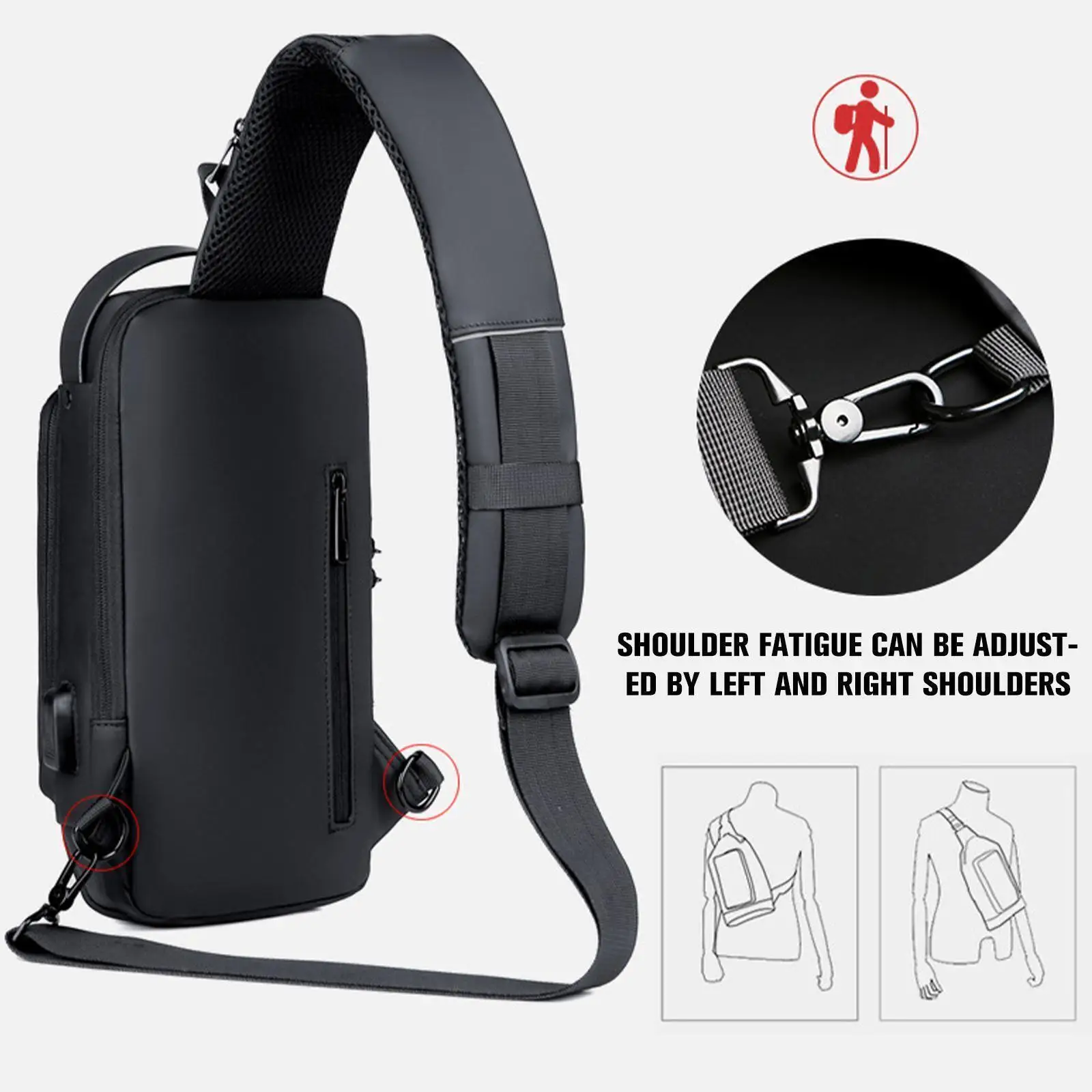 Chống Trộm Mật Mã Khóa Xe Máy Túi Nam Xe Máy Túi Kèm Cổng Sạc USB Đa Năng Saddlebag Thể Thao Túi Quân