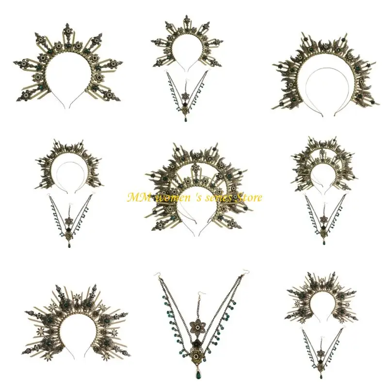 Q39c lua charme diy coroado cocar fazendo elegante ornamento cabelo para festas nupciais fotografia adereços