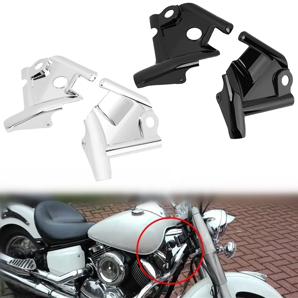 

Motorcycle ABS Front Fork Upper Frame Side Cowl Neck Cover For Yamaha Vstar XVS1100 1100 1999-2011