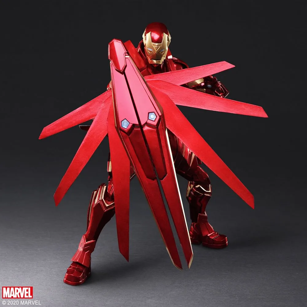 In Voorraad Originele VIERKANTE ENIX BRENG KUNSTEN Nomura Tetsuya Iron Man Captain America Action Figure Model Speelgoed Collectie Ornament