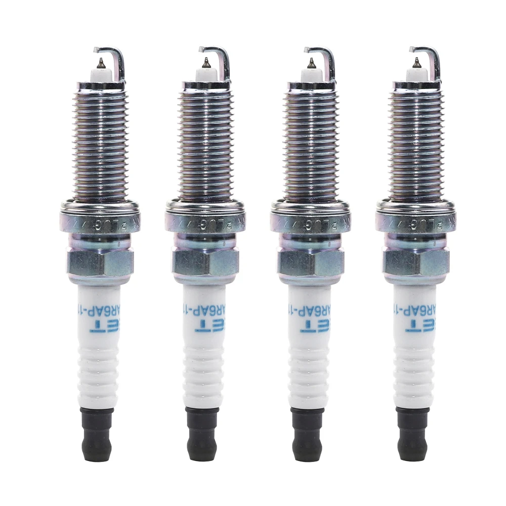 1-4X Spark Plug 6643 224011HC1B 22401ED815 1N1918110 For Nissan Cube Micra 4 1.2 2010-2015 Note 2013- Qashqai X-Trail LZKAR6AP11